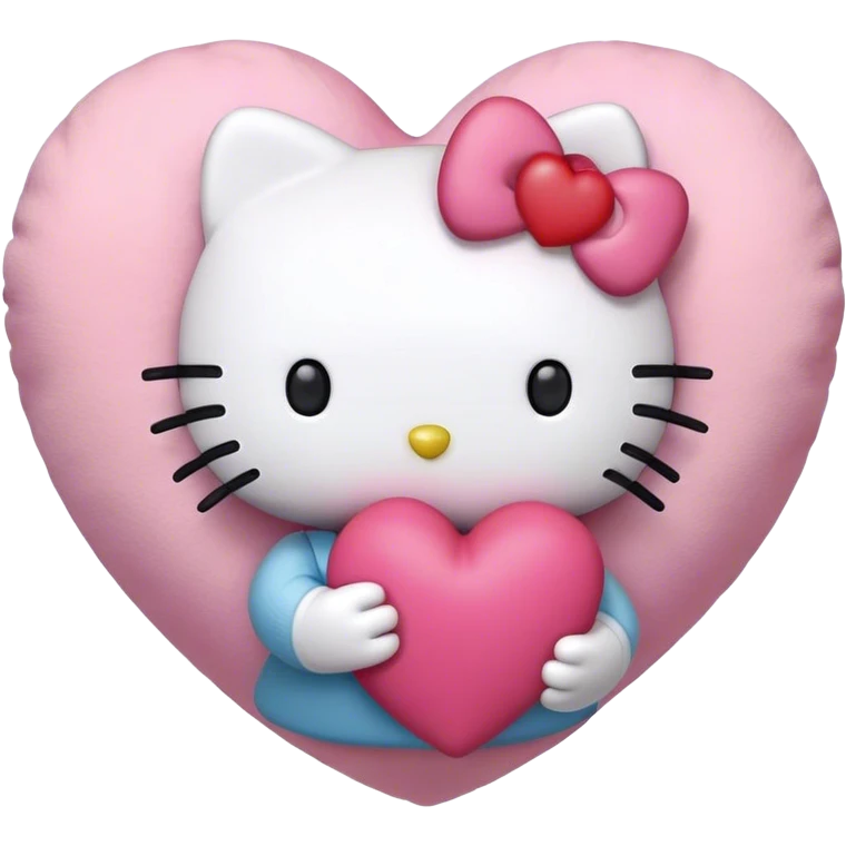 hello kitty with heart emoji