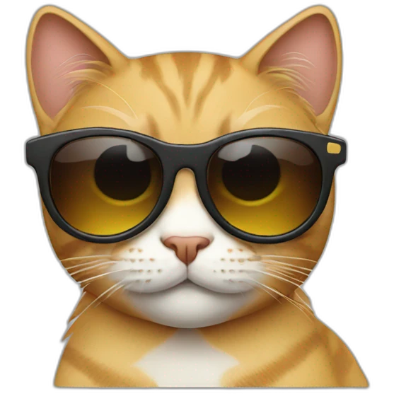 Cat with sunglasses emoji