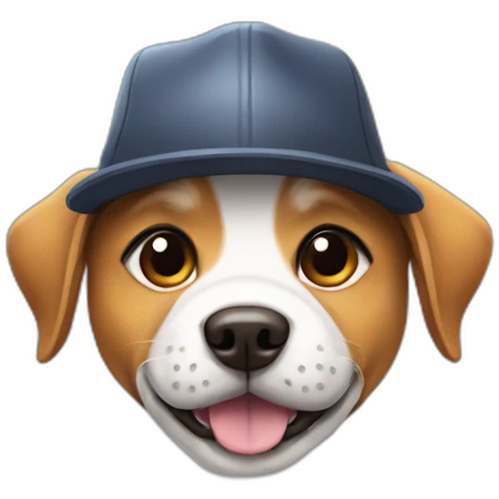 Dog with a Pokémon with a hat emoji