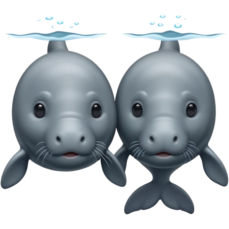two manatees alone emoji