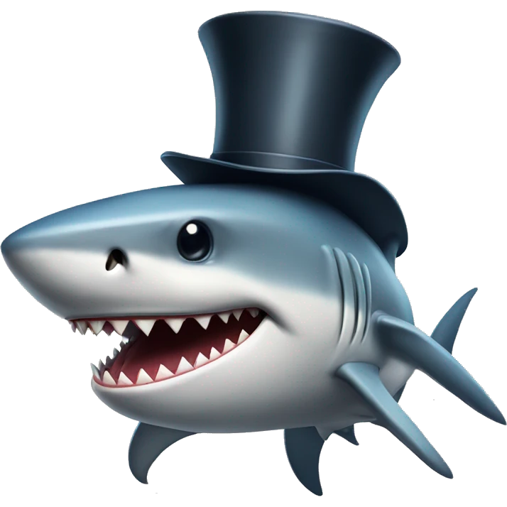 shark with a tophat emoji