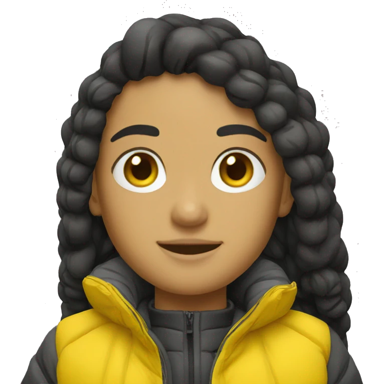 yellow puffer jacket emoji