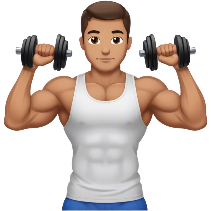 man weighted wrist curl emoji