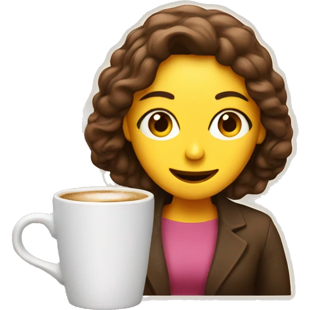 coffee with a woman emoji
