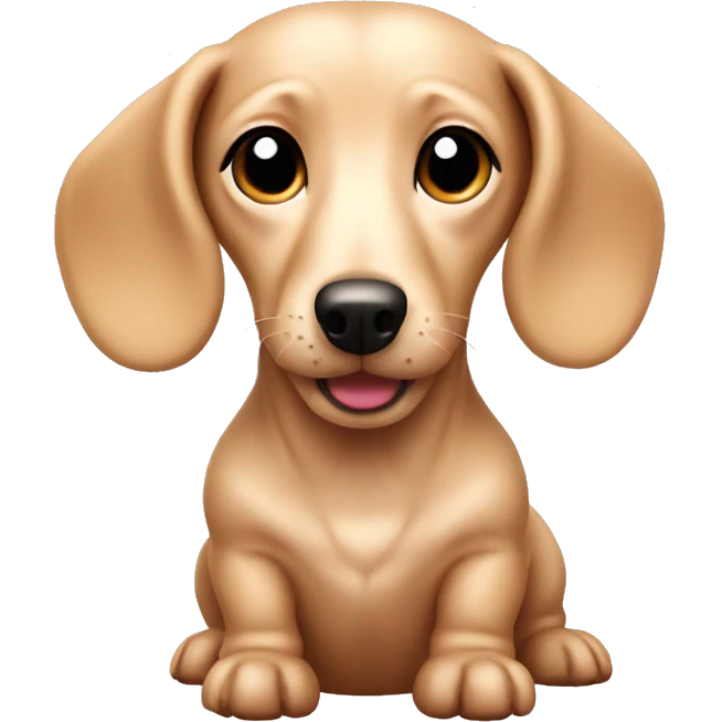 cream dachshund emoji