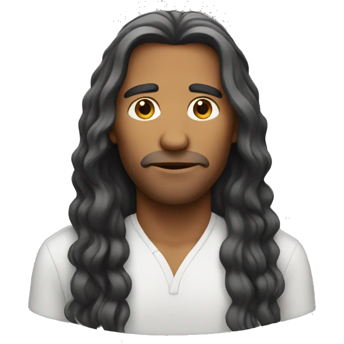 Man with long hair emoji