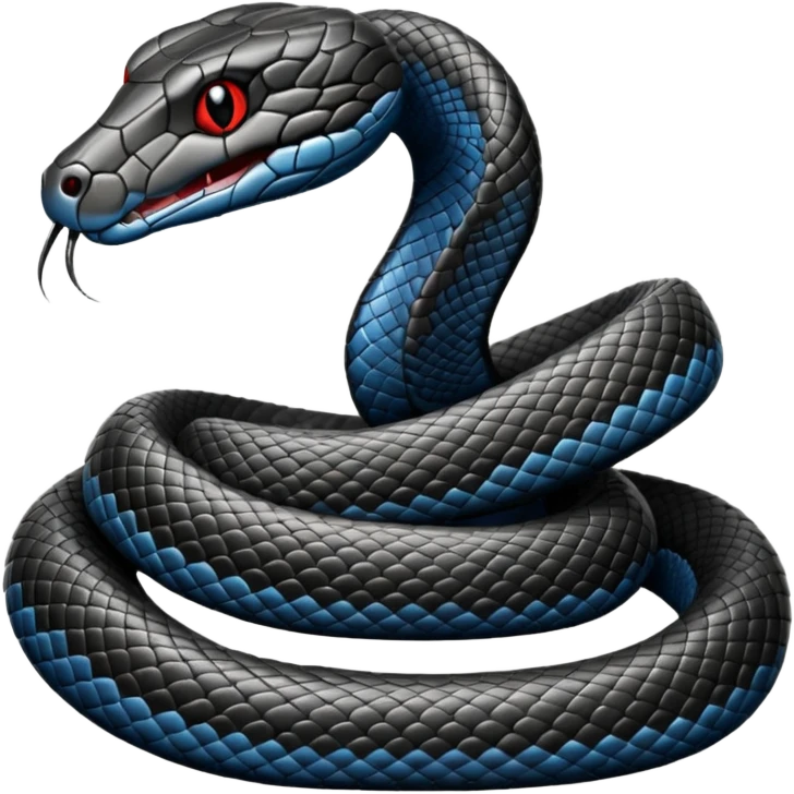 Black vipers snake emoji