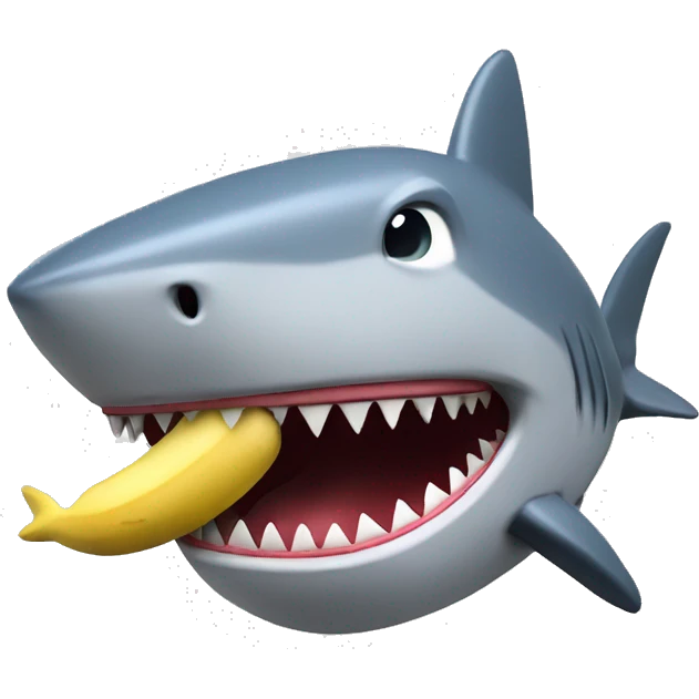 shark Puppet eat banana emoji