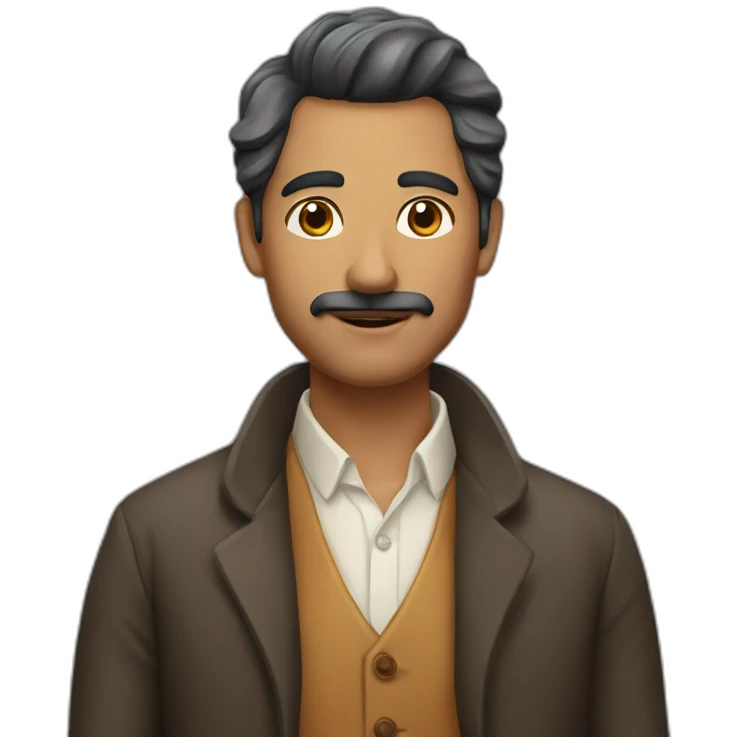 Smart man with Brahman Heritage emoji