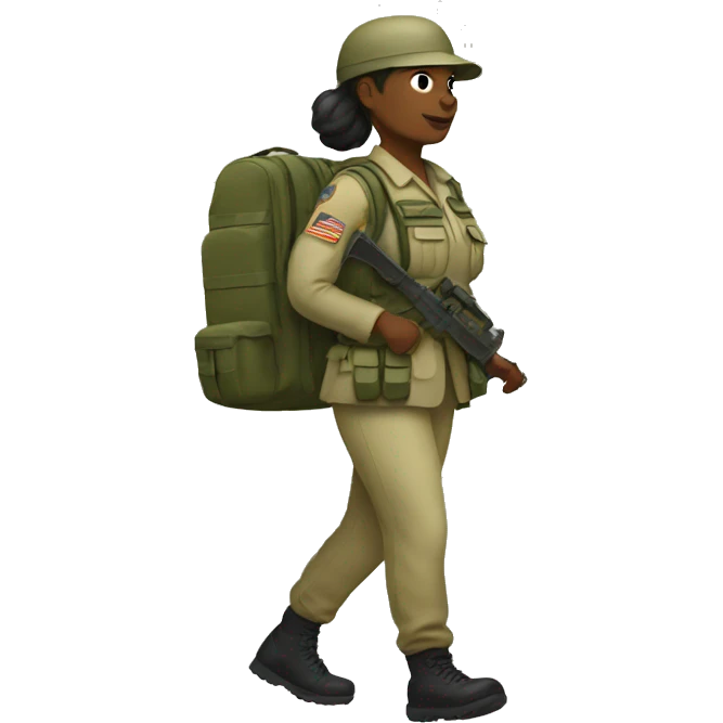 army woman walking emoji