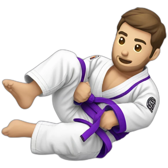 jiu jitsu purple belt performing armbar emoji