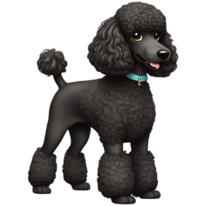 Dog Standart Poodle full-height emoji