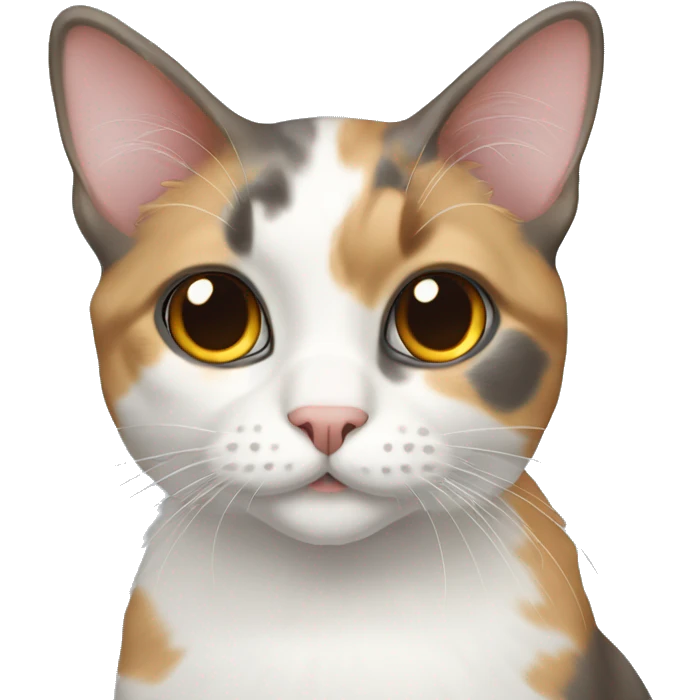 Dilute calico cat emoji