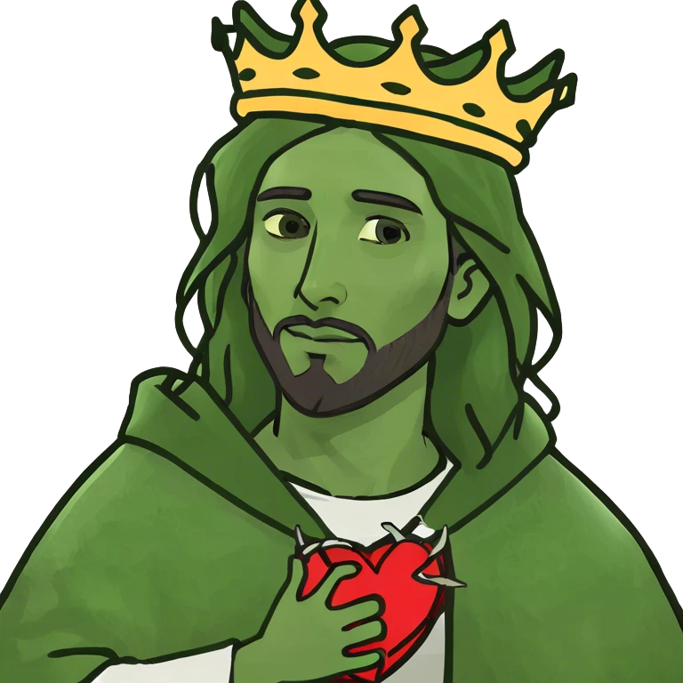 Jesus with heart emoji