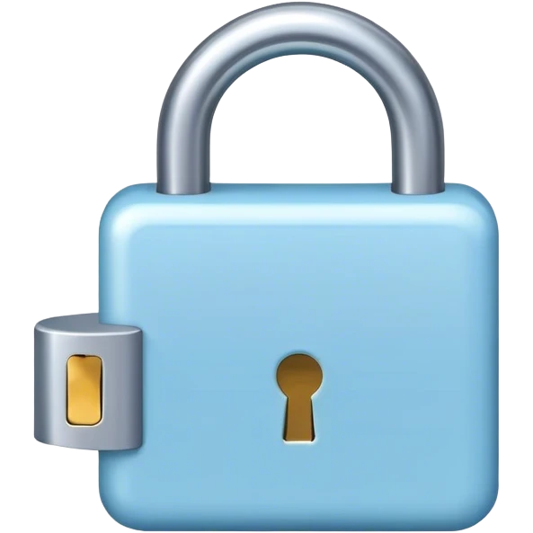 light blue Lock emoji