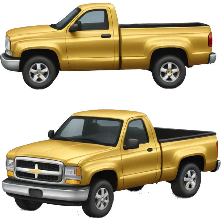 gold pickup truck emoji