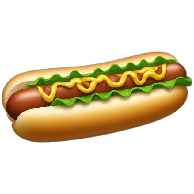A hotdog green emoji