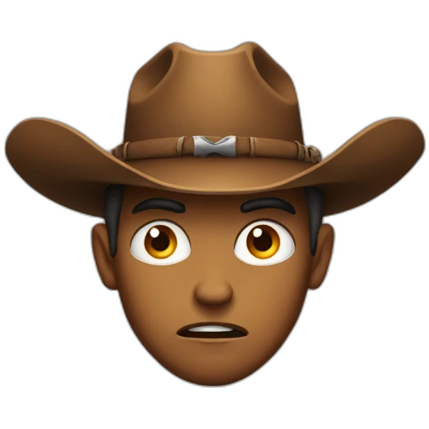fearful cowboy face emoji