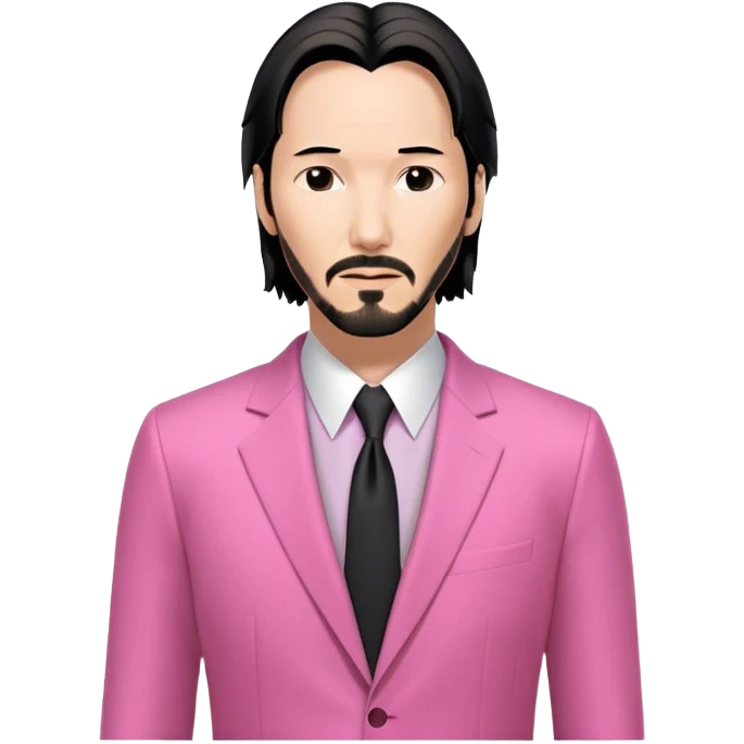 Keanu Reeves Neo Matrix pink emoji