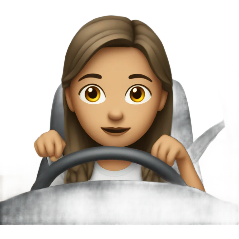 girl in car interior emoji