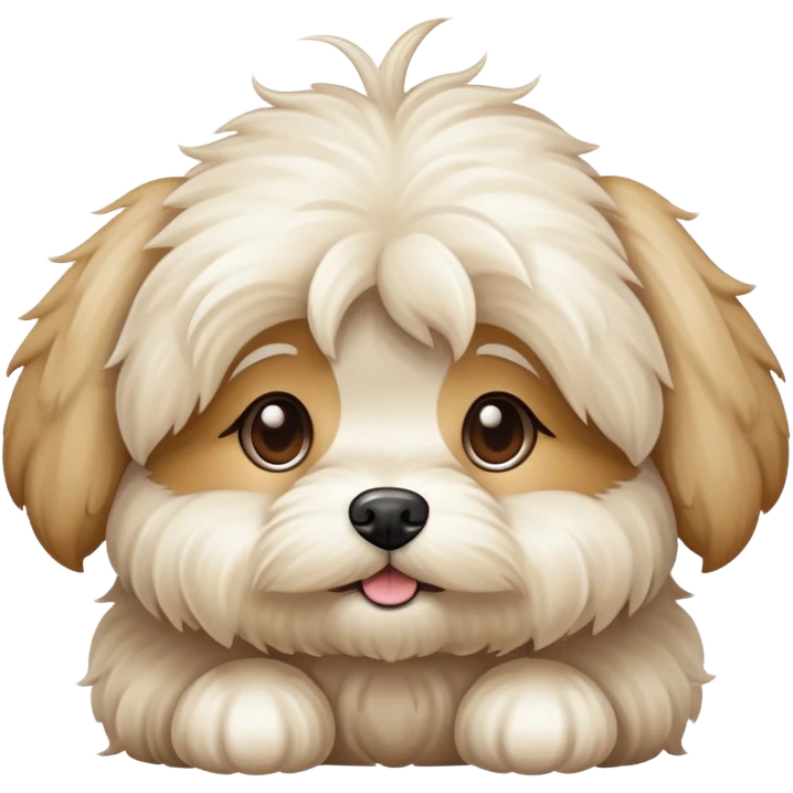 Beige Malteser dog  emoji