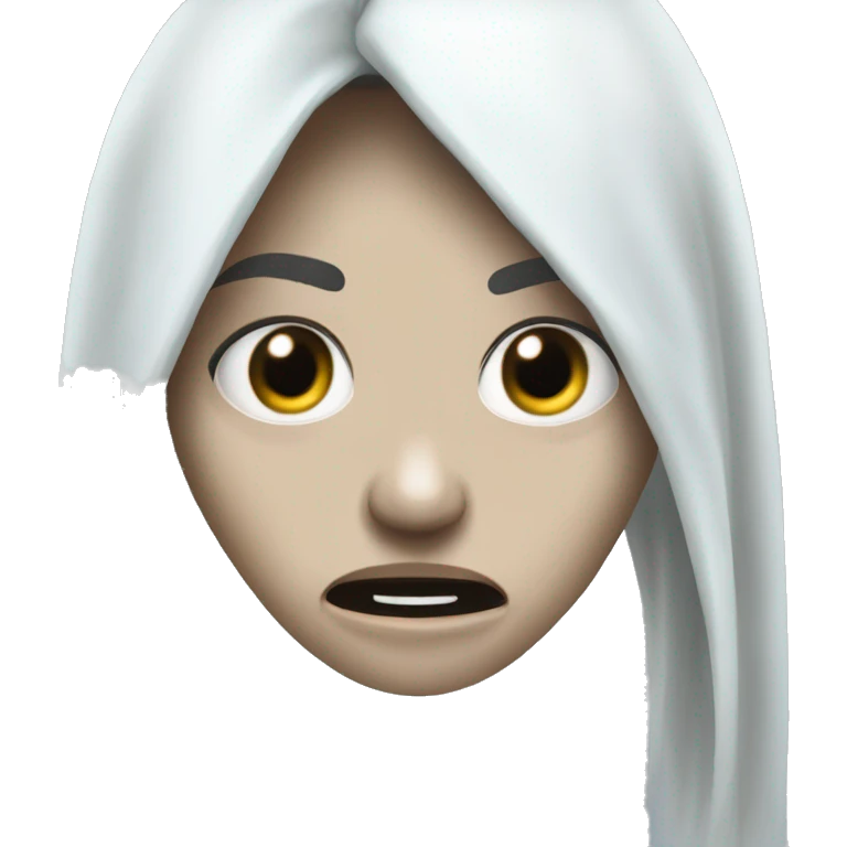Kayako ghost from the grudge doing pog face emoji
