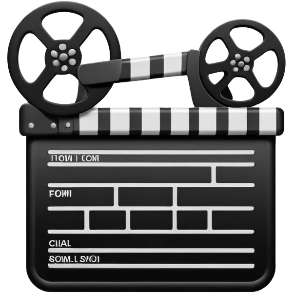 film clap black and white emoji