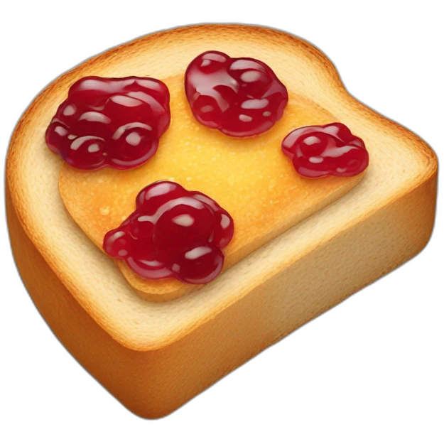 A slice of bread with jam. emoji