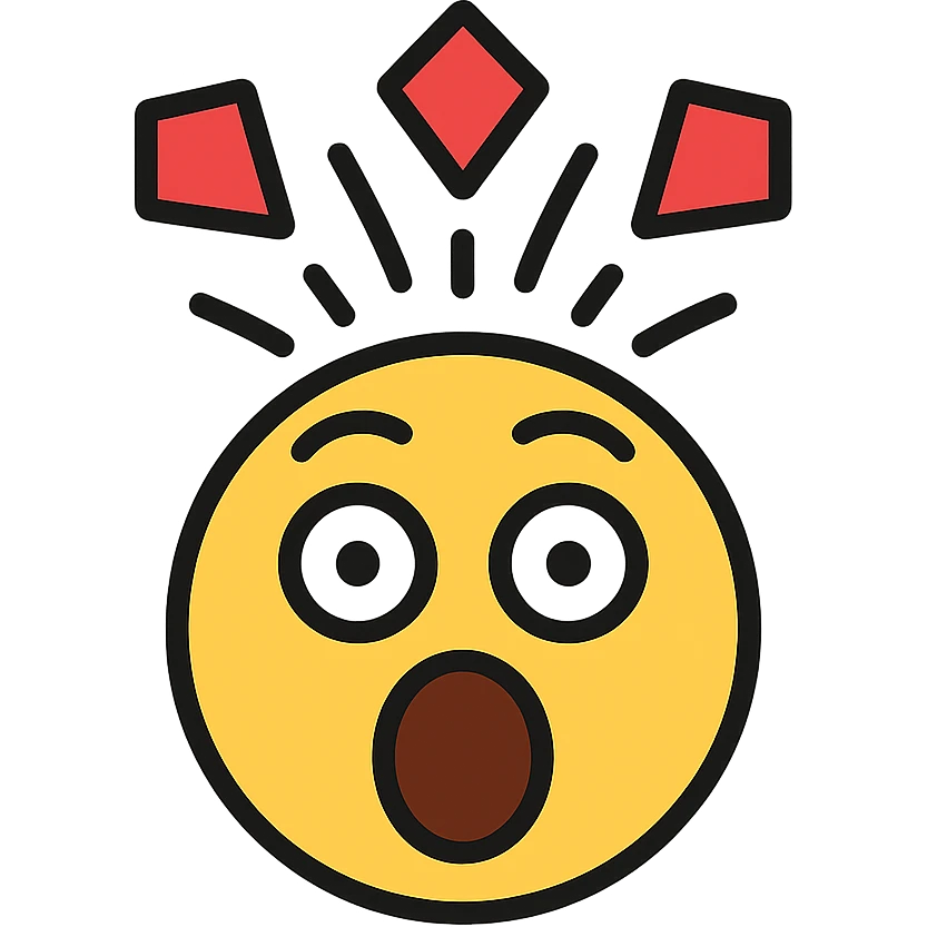 surprised face with rubies exploding emoji