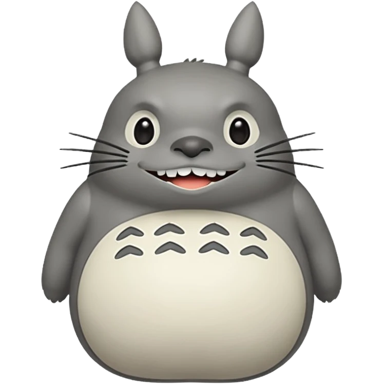 Totoro tierno que se parezca al real sonriendo tierno emoji