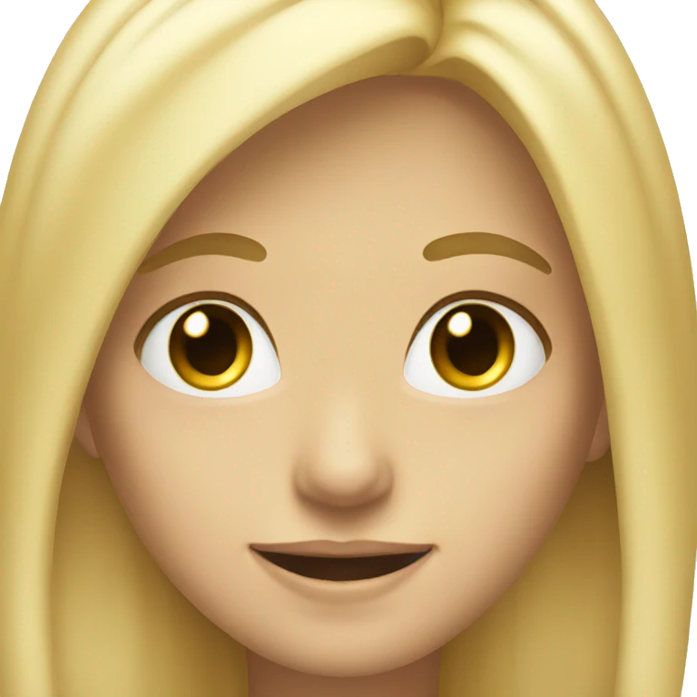 a blonde hair girl smile emoji