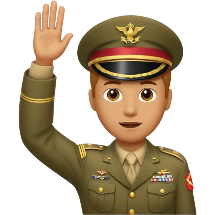 Penis doing army salute emoji