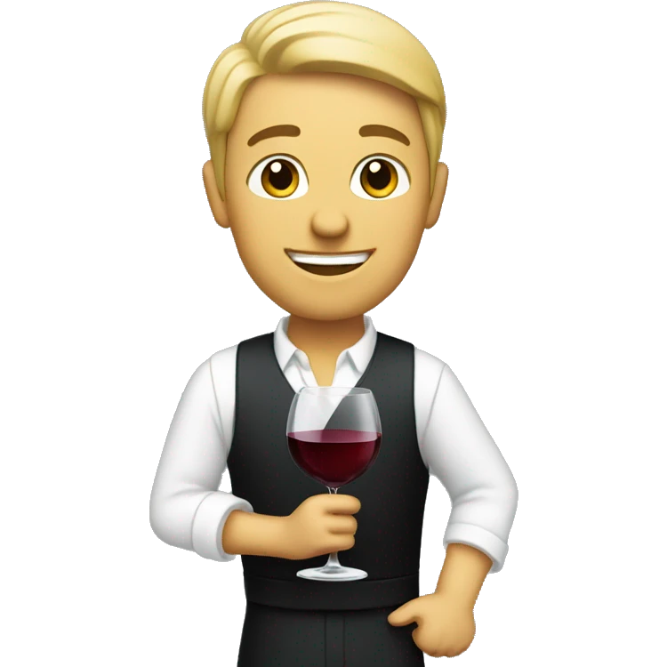 "A waiter carrying a wine glass."






 emoji