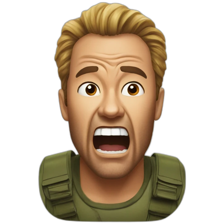 angry and shouting kirk from tropic thunder emoji