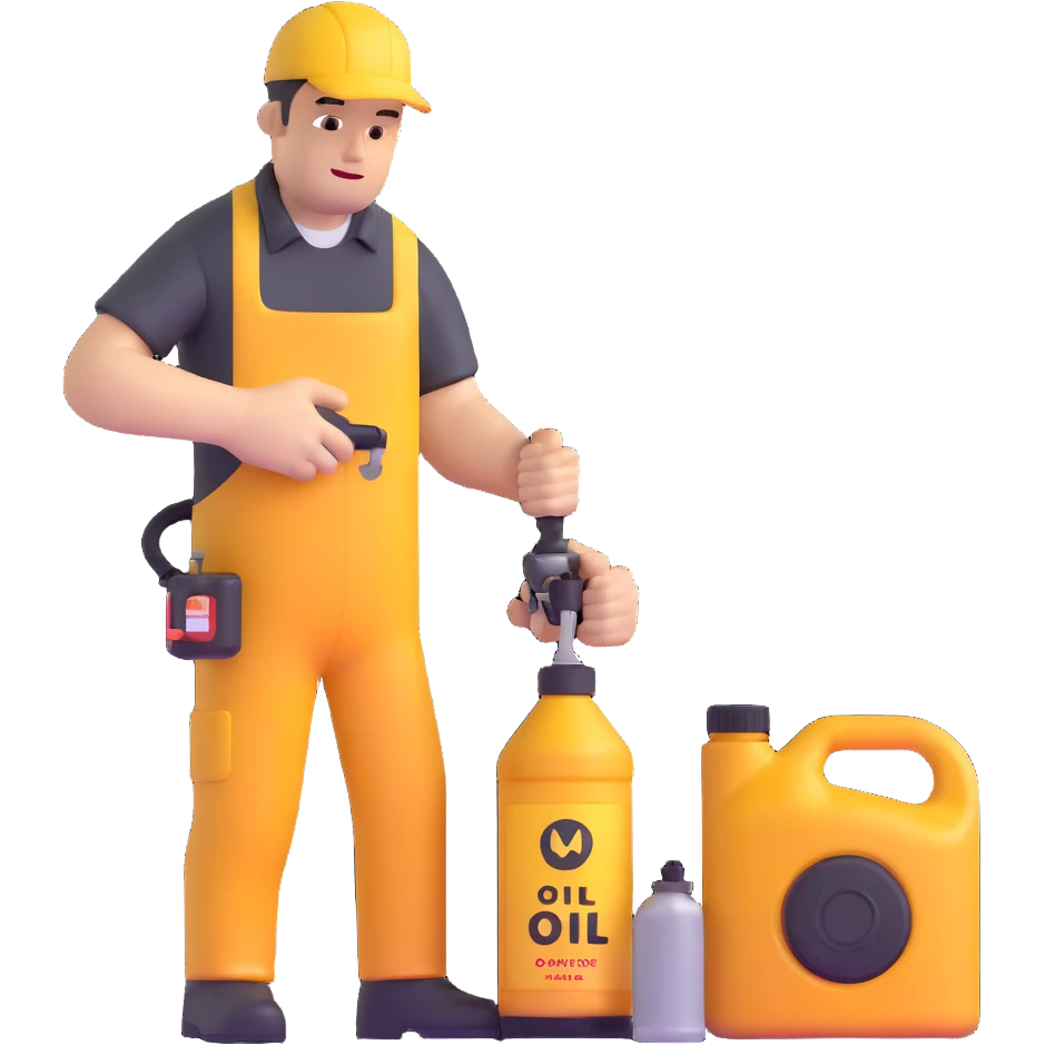 mechanic changing car oil emoji