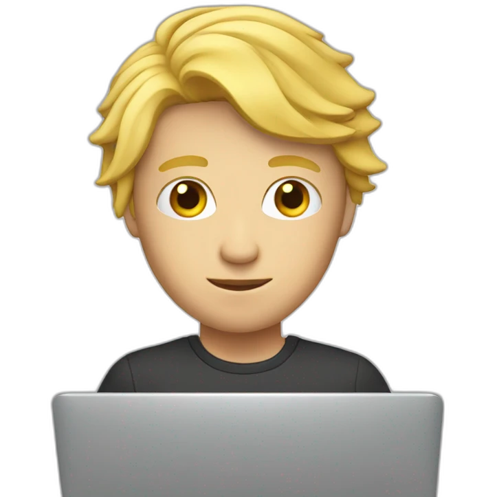 blond-man-behind-laptop emoji