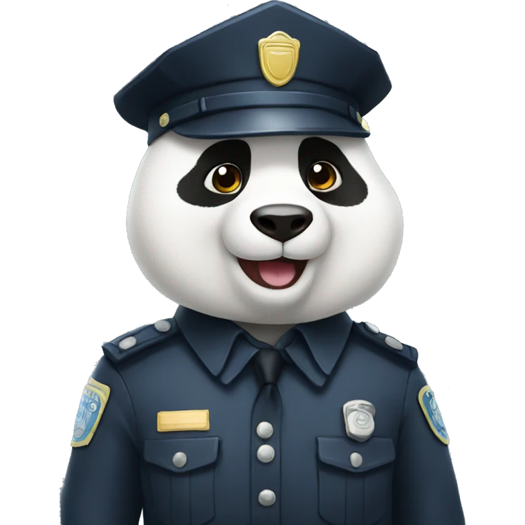 panda dressed as a policeman emoji