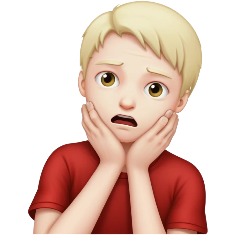 person strangling self out of distraction emoji