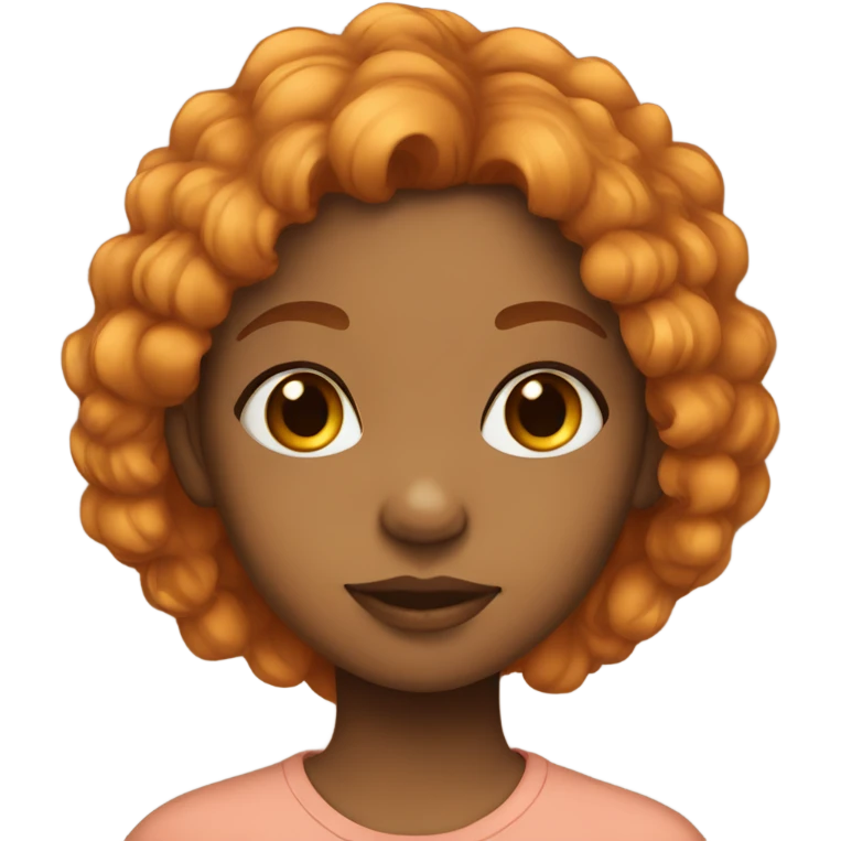 young mixed girl ginger  emoji