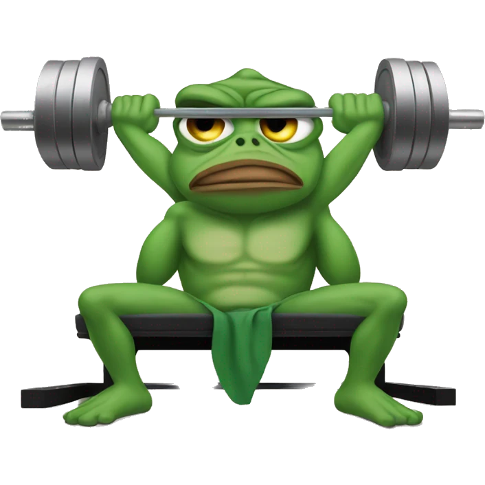 pepe the frog bench press emoji