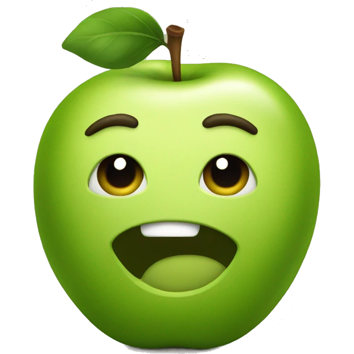olive green apple emoji