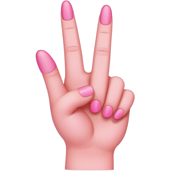 Pink middle finger emoji