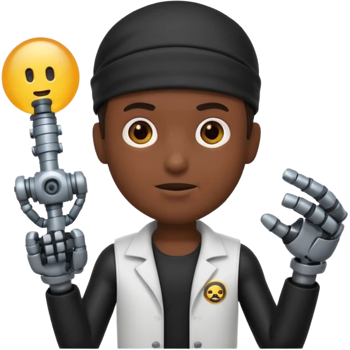 animated emoji for a player called prophet of doom I Dont Know shruging emote needs to be white male space pirate themed and dark emoji