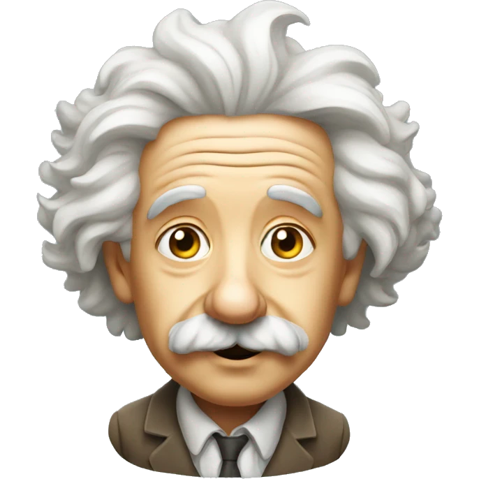 albert einstein happy thinking emoji