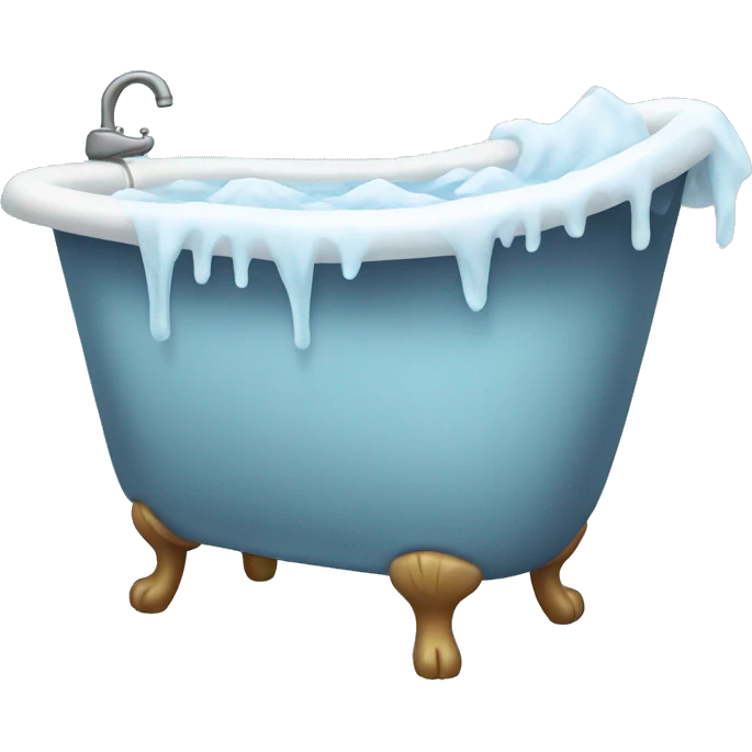 bath with ice   emoji