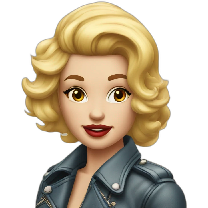 pin up blond moto emoji