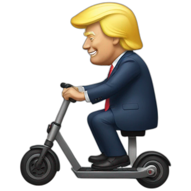 Trump qui fait de la trottinette freestyle  emoji