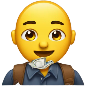 A person pulling out his pocket  emoji