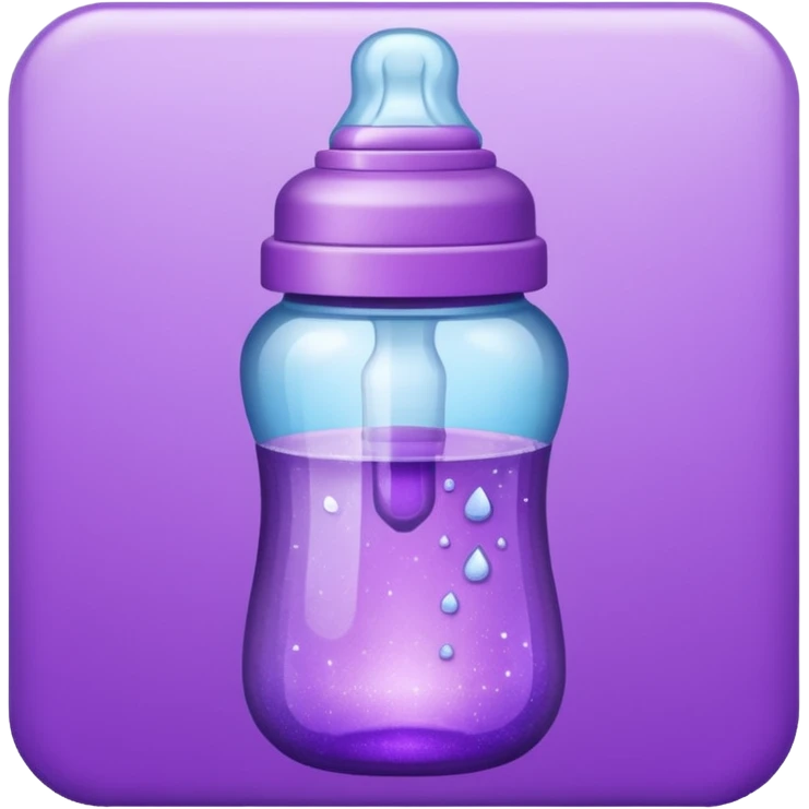 glitter purple and cian feeding bottle emoji