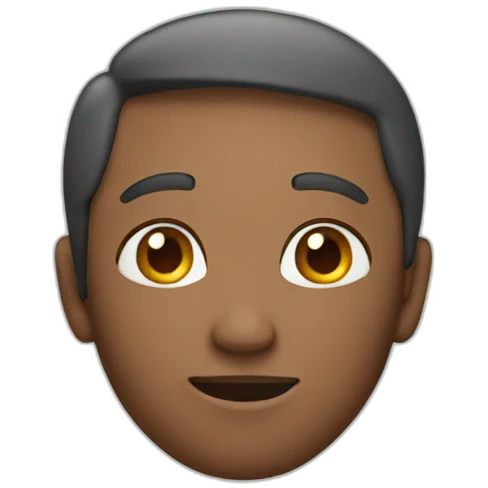 man with apple emoji